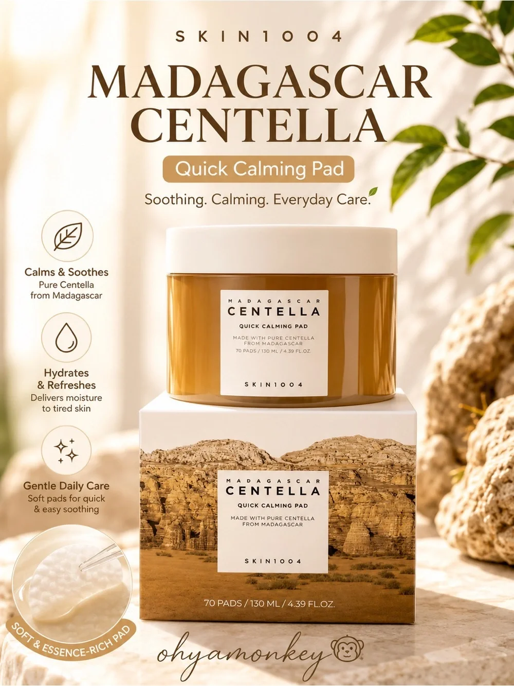 SKIN1004 Madagascar Centella Quick Calming Pad 70 Pads